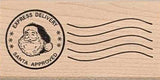 North Pole Faux Post Rubber Stamp, Santa Face