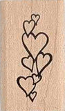 Decorative Hearts Rubber Stamp
