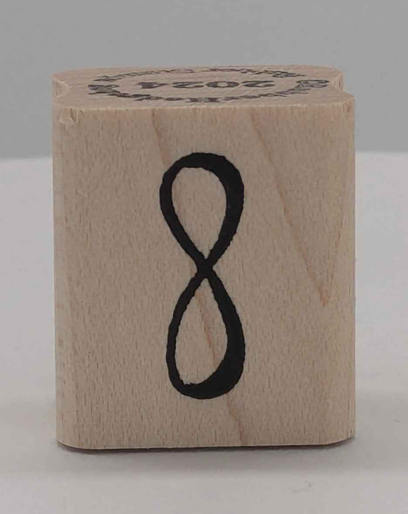 Infinity Symbol Rubber Stamp, 3/4 Inch Size