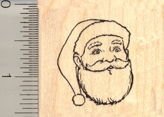 Santa Claus Rubber Stamp, Christmas