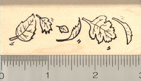 Fall Leaves Rubber Stamp, Border