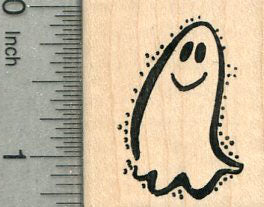 Cute Ghost Rubber Stamp