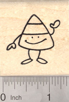 Halloween Candy Corn Rubber Stamp