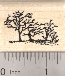 bare tree rubber stamp Tiny Bare Trees Silhouette Rubber Stamp – RubberHedgehog Rubber Stamps