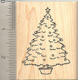 Christmas Tree Rubber Stamp