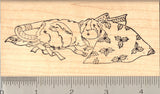 Christmas Guinea Pig Rubber Stamp, in Gift Wrap