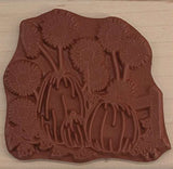 Sunflower Pumpkin Fall Rubber Stamp