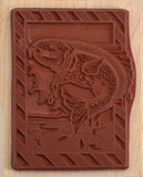 Jumping Trout Rubber Stamp, Large Size