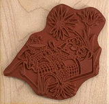 Get Well Mouse Rubber Stamp, in Bed with Soup