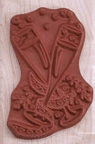 Champagne Rubber Stamp, Two Flutes with Hearts