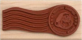 North Pole Faux Post Rubber Stamp, Santa Face