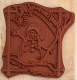 Snowman Christmas Rubber Stamp