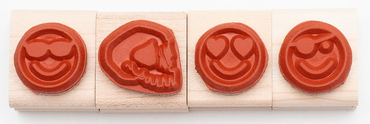 4 pc. COOL set of Human Expression Stamps – RubberHedgehog Rubber Stamps