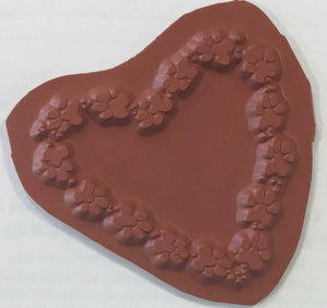 Paw Print Heart Rubber Stamp, Dog, Cat, Pet pawprints