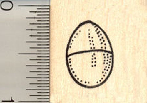 Plastic Easter Egg Rubber Stamp