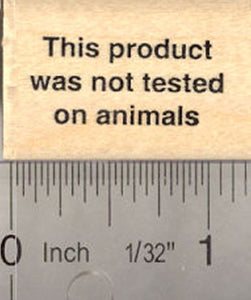 This product not tested on animals Rubber Stamp