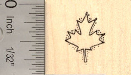 Tiny Maple Leaf Rubber Stamp