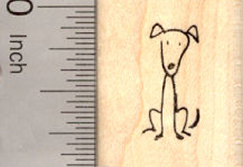 Stick Figure of Dog Rubber Stamp (Part of our Family Stick Figure Series)