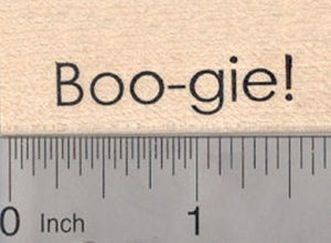 Boo-gie! Halloween Rubber Stamp, Disco Dance Party