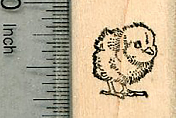 Tiny Baby Chick Rubber Stamp, Chicken