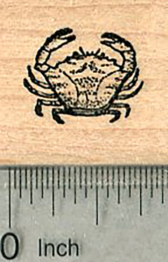Tiny Crab Rubber Stamp, Seafood