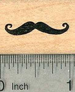 Handlebar Mustache Rubber Stamp