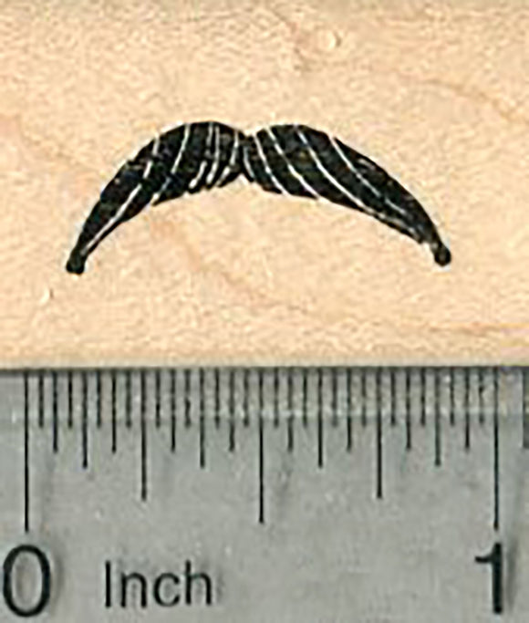 Chevron Mustache Rubber Stamp, Small Stache