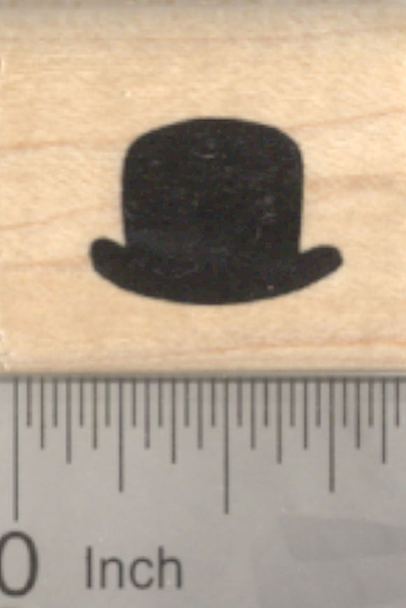 Small Bowler Hat Rubber Stamp