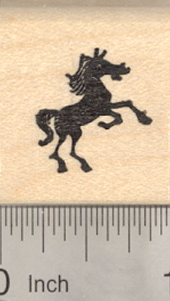 Small Horse Silhouette Rubber Stamp, Facing Right