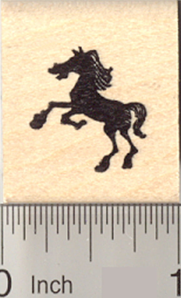Small Horse Silhouette Rubber Stamp, Facing Left