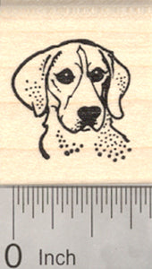 Beagle Dog Rubber Stamp, Portrait