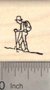 Hiker Rubber Stamp, Small Man Backpacking