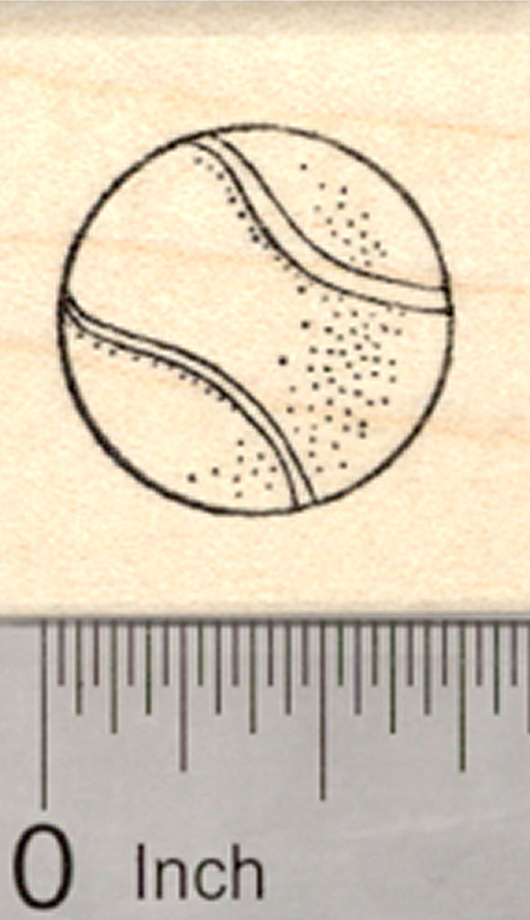 Tennis Ball Rubber Stamp, Dog Toy, Sports