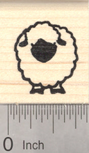 Valais Blacknose Sheep Rubber Stamp, Small