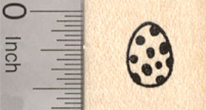 Tiny Easter Egg Rubber Stamp, Decorated with Polka Dots