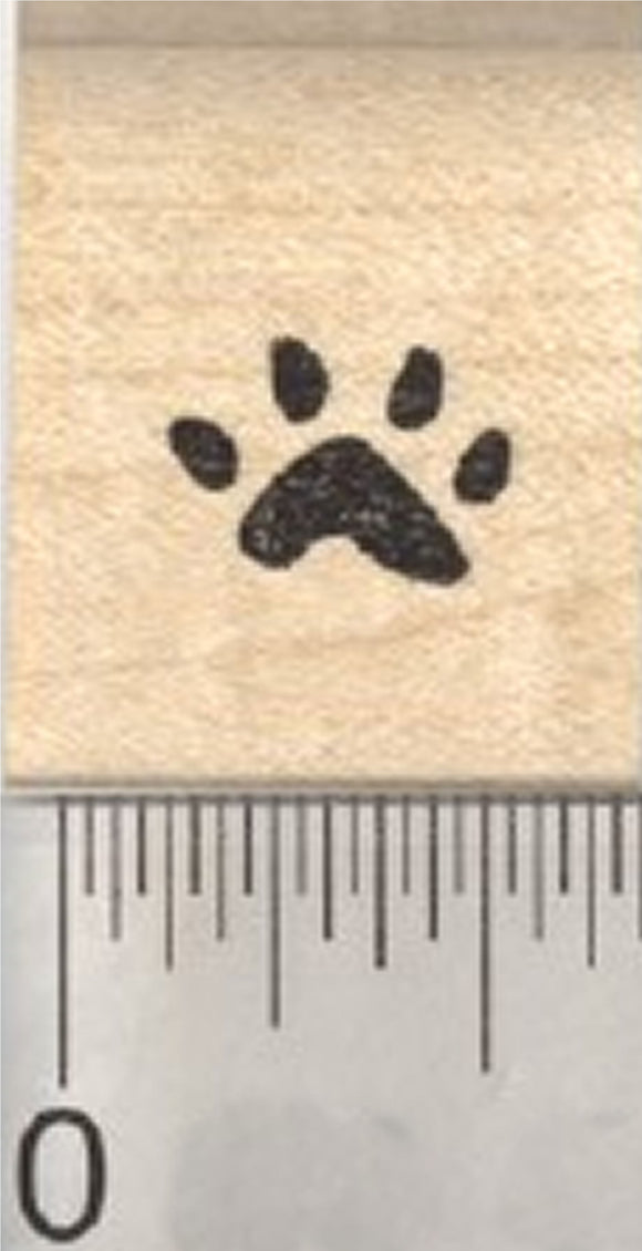 Paw Print Rubber Stamp