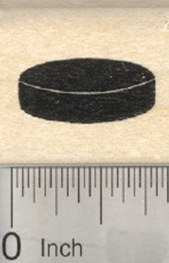 Hockey Puck Rubber Stamp