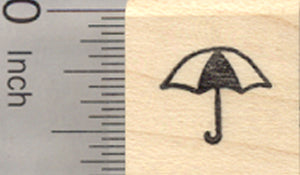 Tiny Umbrella Rubber Stamp, .5 inch width