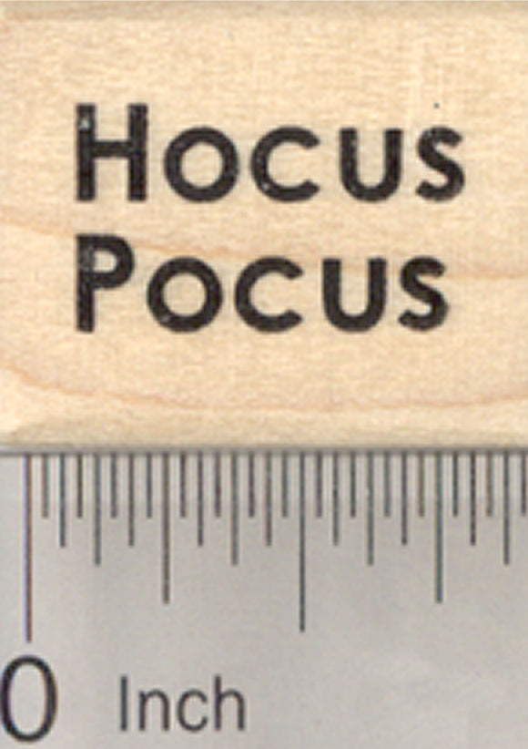 Hocus Pocus Rubber Stamp, Halloween Witch Saying