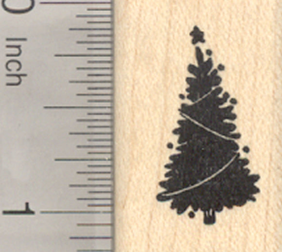 Tiny Christmas Tree Rubber Stamp