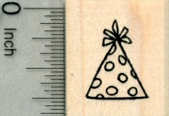 Party Hat Rubber Stamp, Small