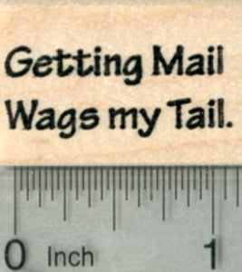 Getting Mail Rubber Stamp, Wags My Tail, Dog Theme