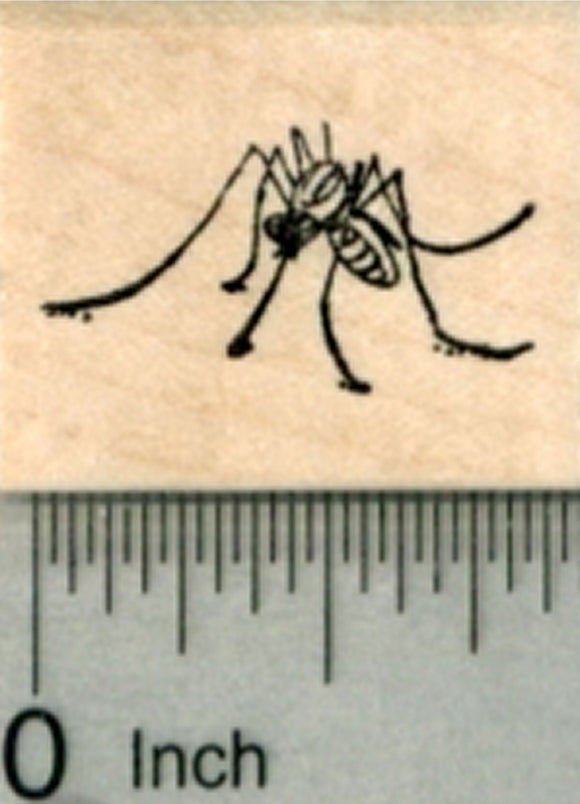 Tiny Mosquito Rubber Stamp