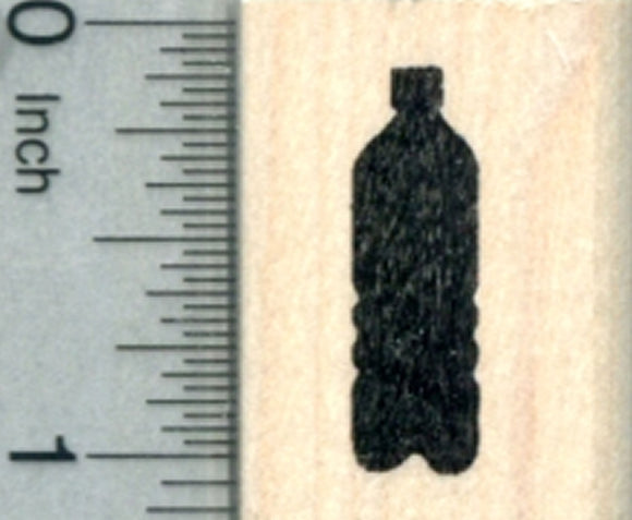 Water Bottle Rubber Stamp, Silhouette