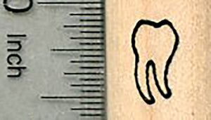 Tiny Tooth Rubber Stamp, Very Small Size