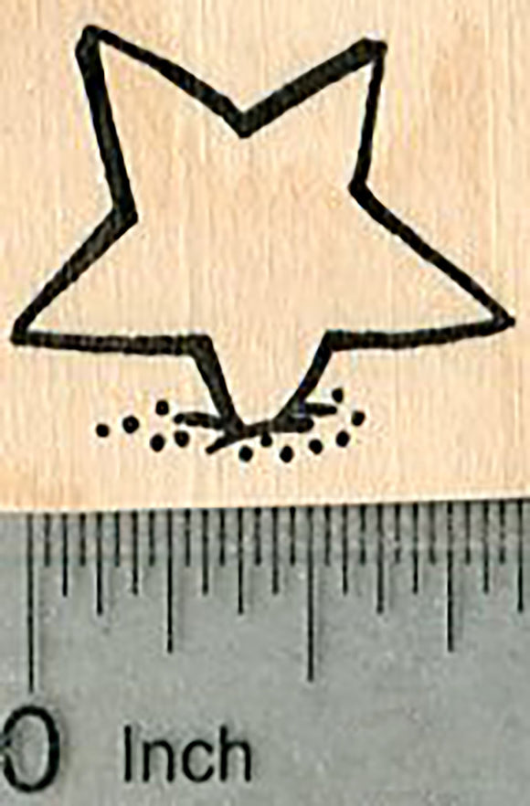 Fallen Star Rubber Stamp