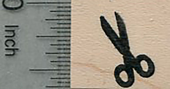 Tiny Scissors Rubber Stamp, Calendar Series