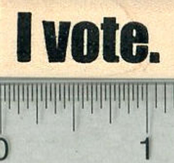 I vote Rubber Stamp, Voting Rights Series