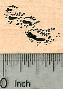 Footprints in Sand Rubber Stamp, Summer Beach Travel Series