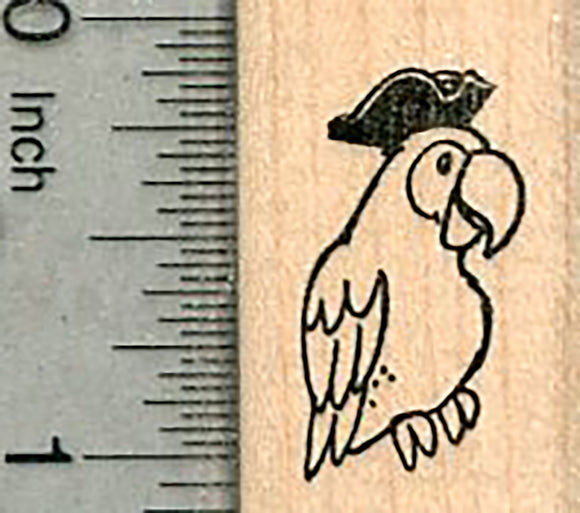 Pirate Parrot Rubber Stamp, Birthday Series